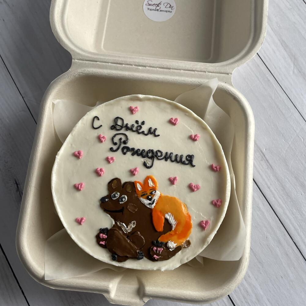 Бенто с мишкой и лисичкой