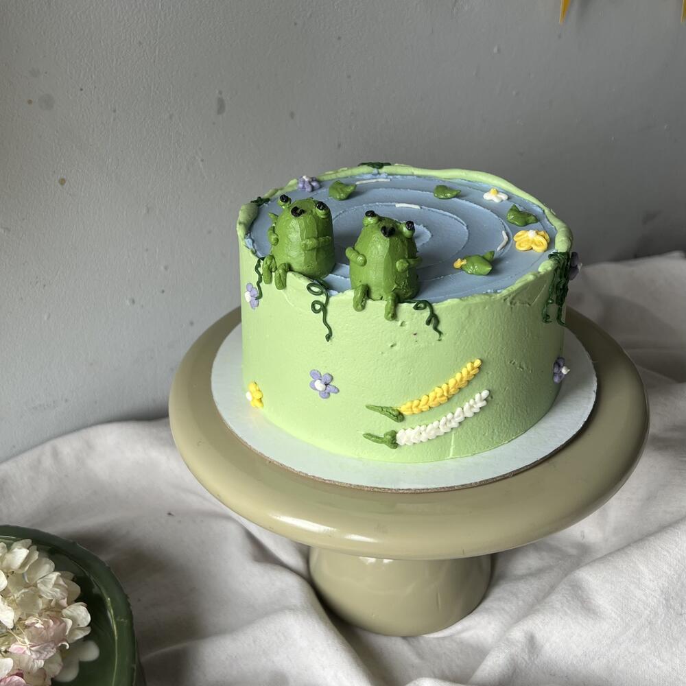 Бенто с объемными лягушками