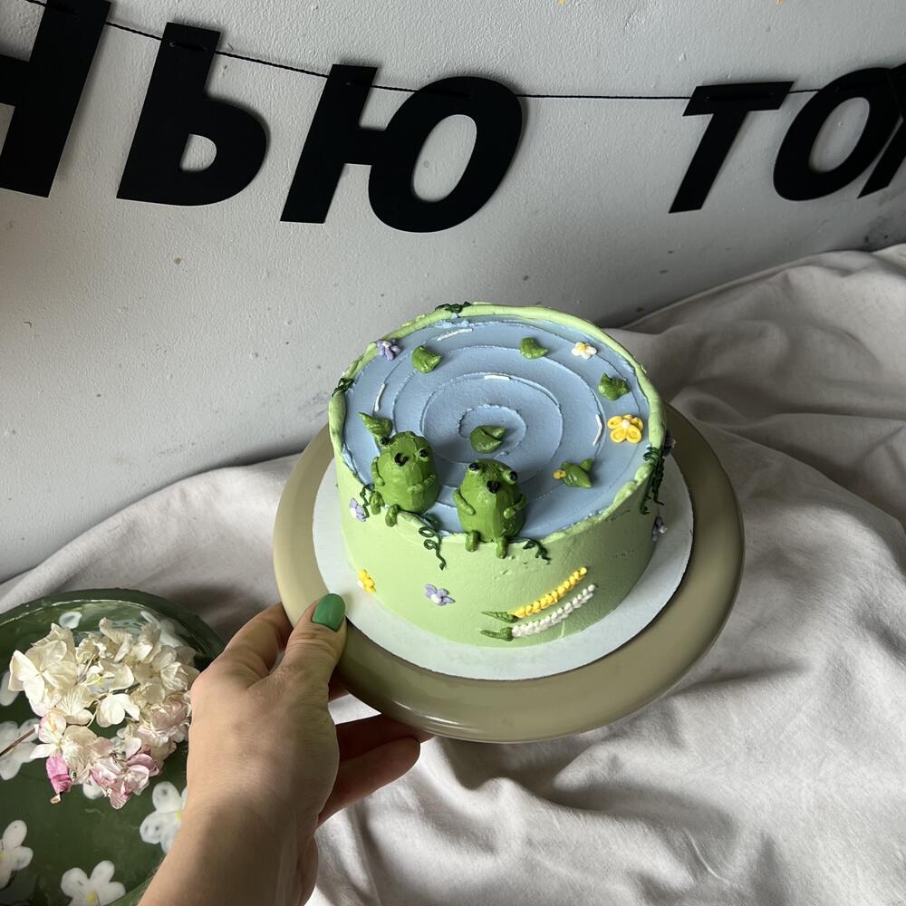 Бенто с объемными лягушками