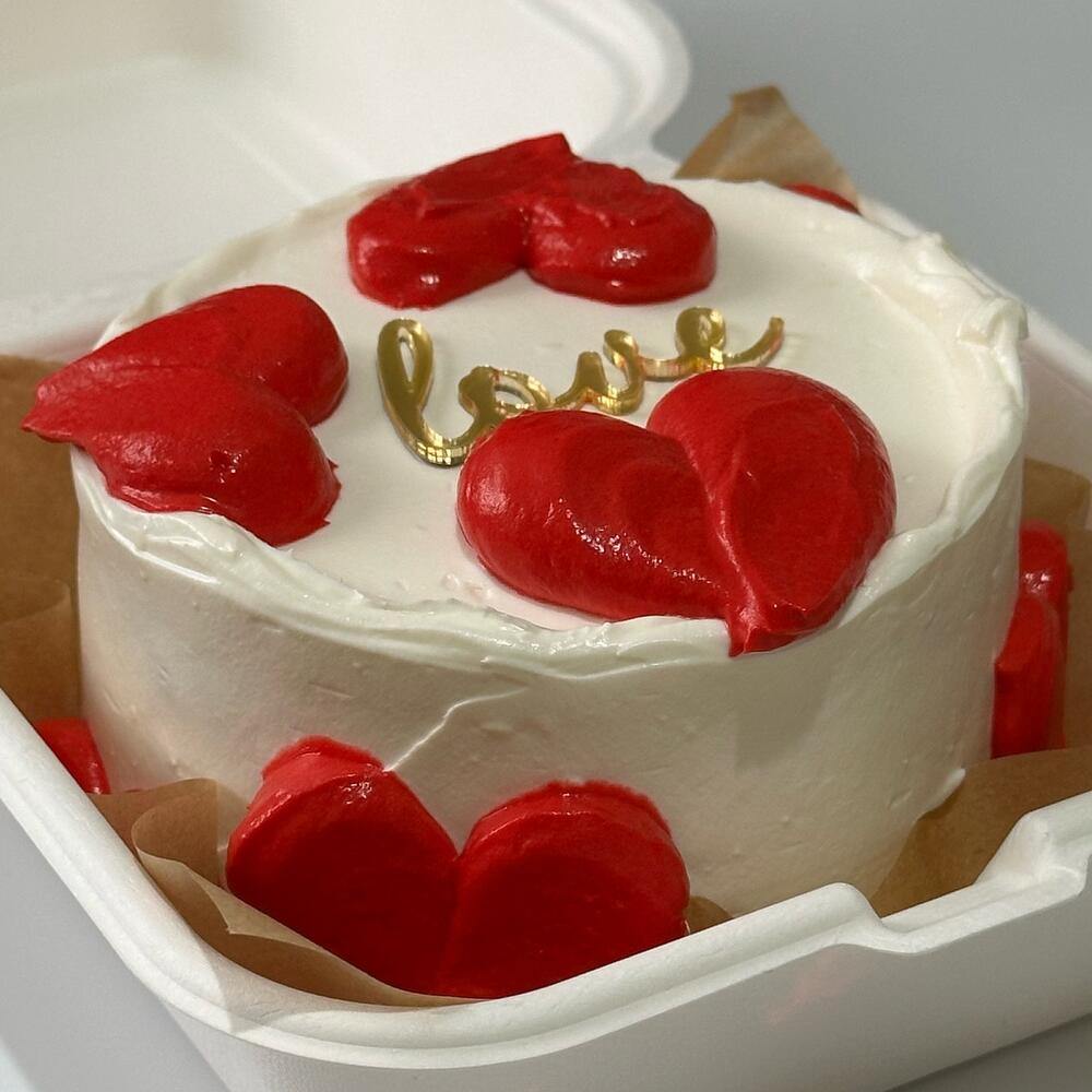 Бенто с объемными сердцами на 14 февраля