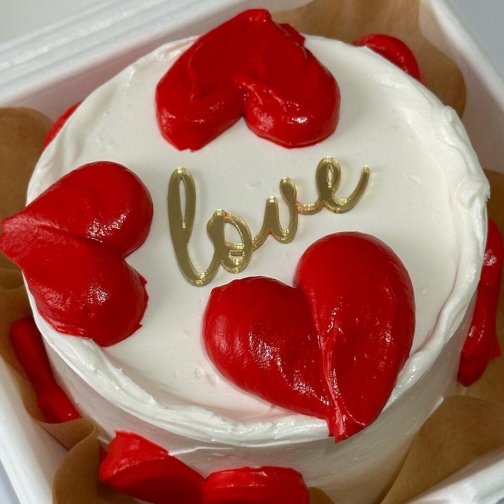 Бенто с объемными сердцами на 14 февраля