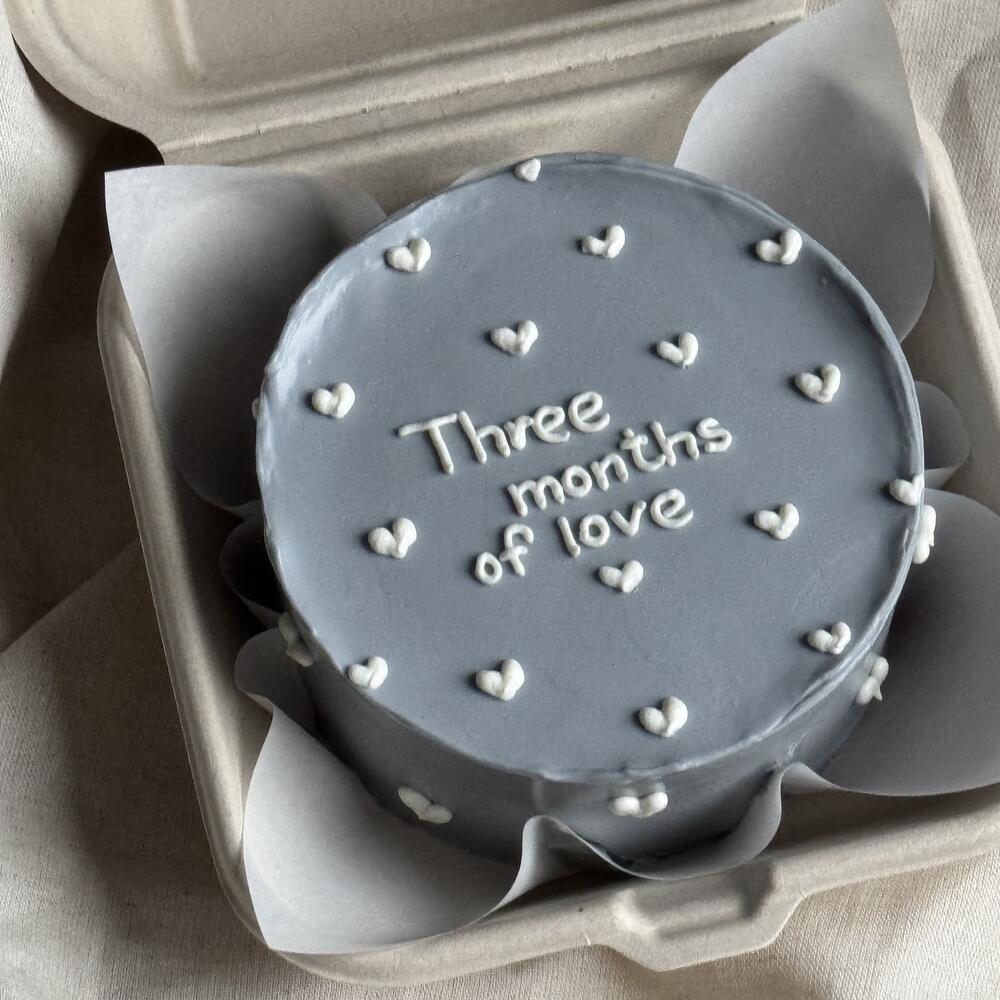 Бенто с сердечками «любая надпись»