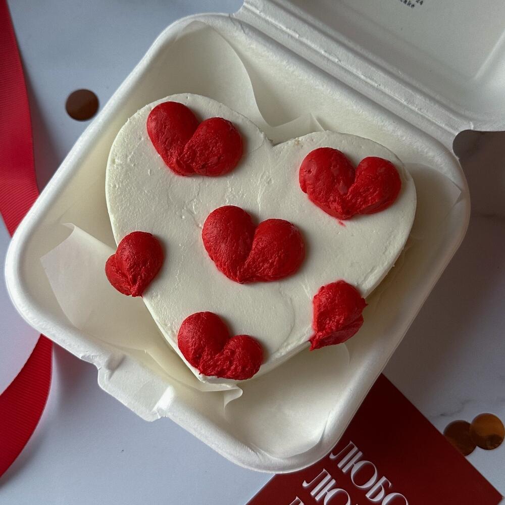 Бенто сердце к 14 февраля с сердцами