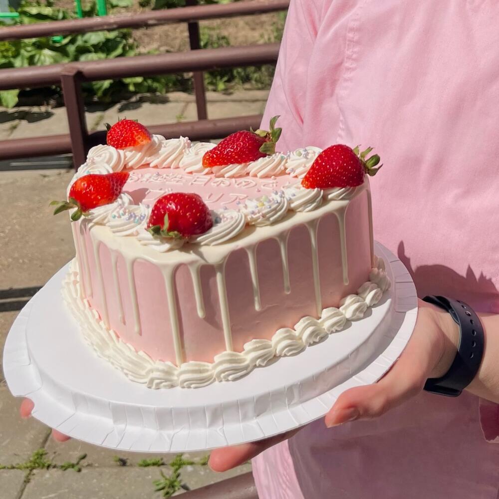 Бенто сердце, торт с ягодами, торт для подруги