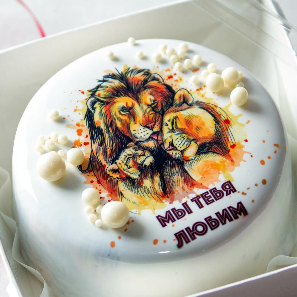 Бенто со львами «Мы тебя любим!» (подарок мужу, папе, любимому)