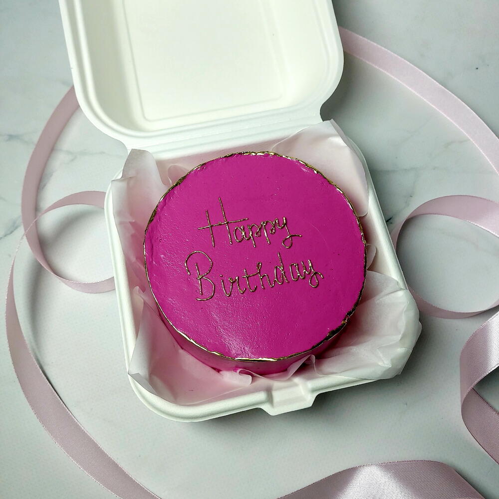 Бенто суши торт розовый