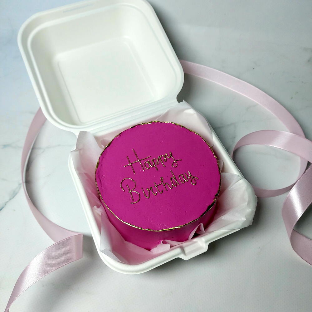 Бенто суши торт розовый