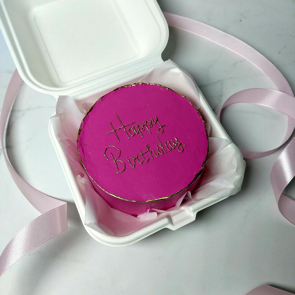 Бенто суши торт розовый