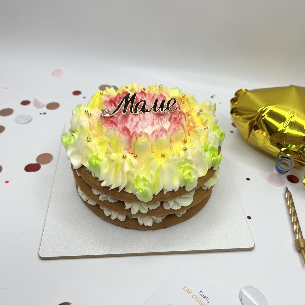 Бенто тор Маме,День Матери ,медовик с цветами