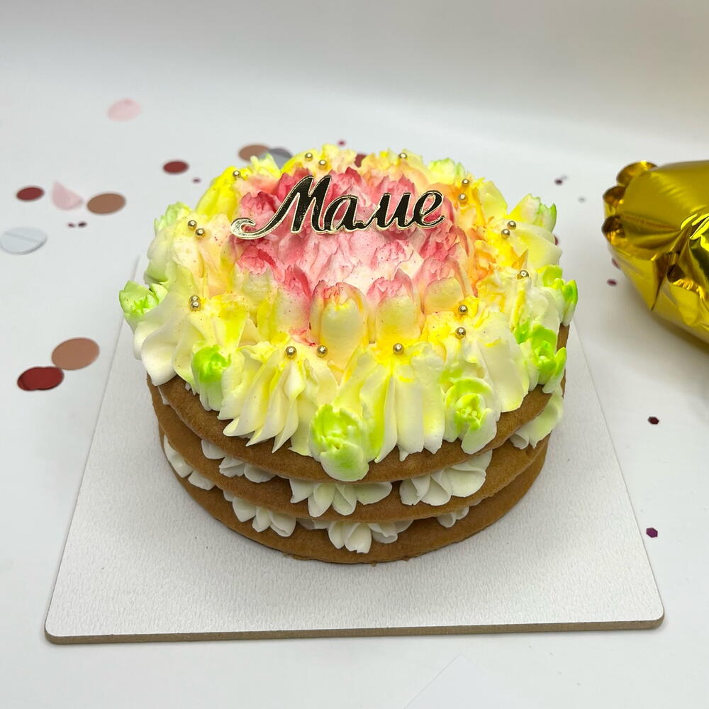 Бенто тор Маме,День Матери ,медовик с цветами