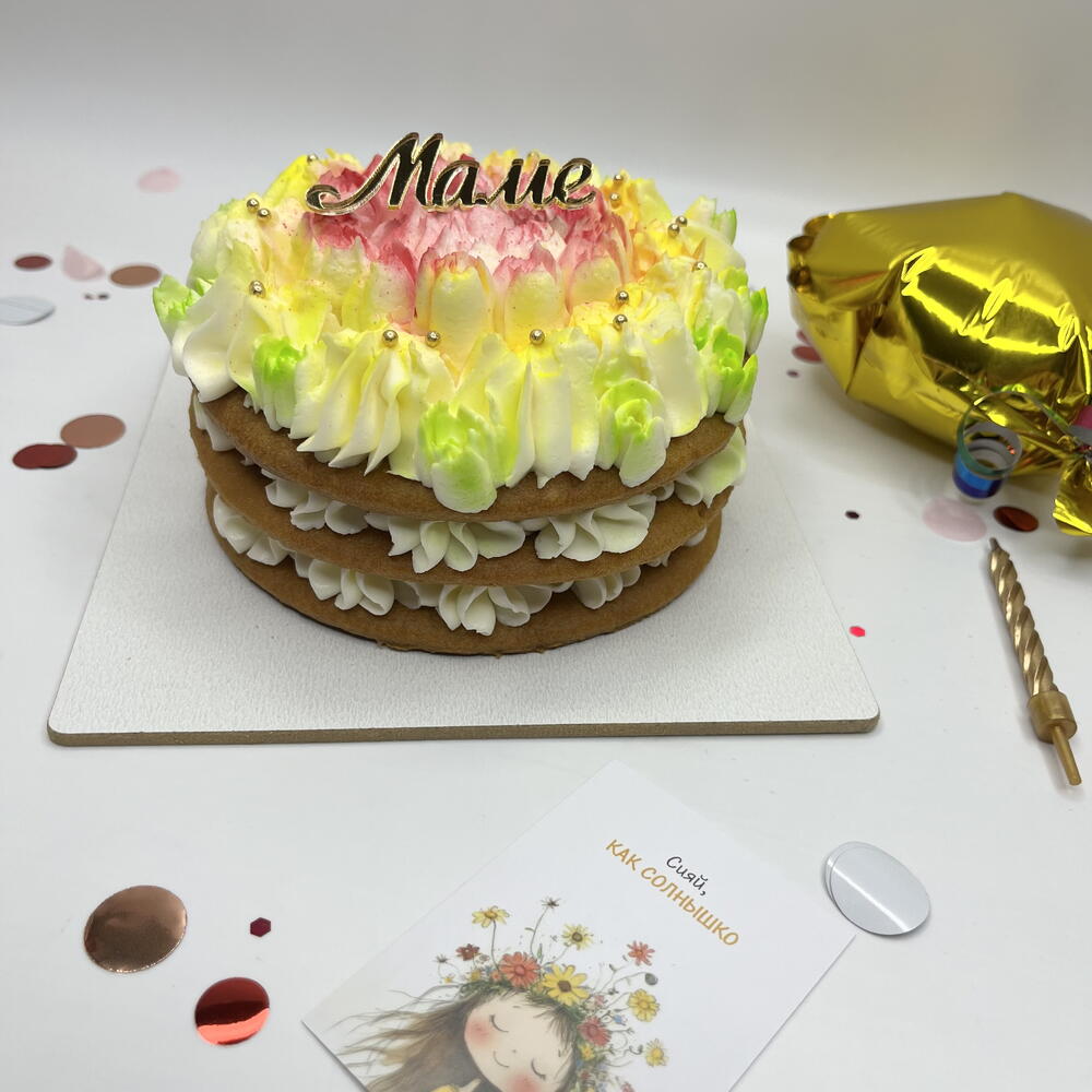 Бенто тор Маме,День Матери ,медовик с цветами