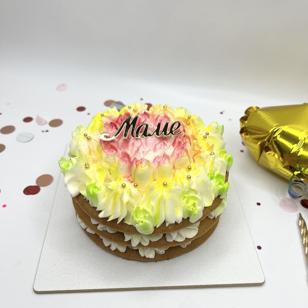 Бенто тор Маме,День Матери ,медовик с цветами