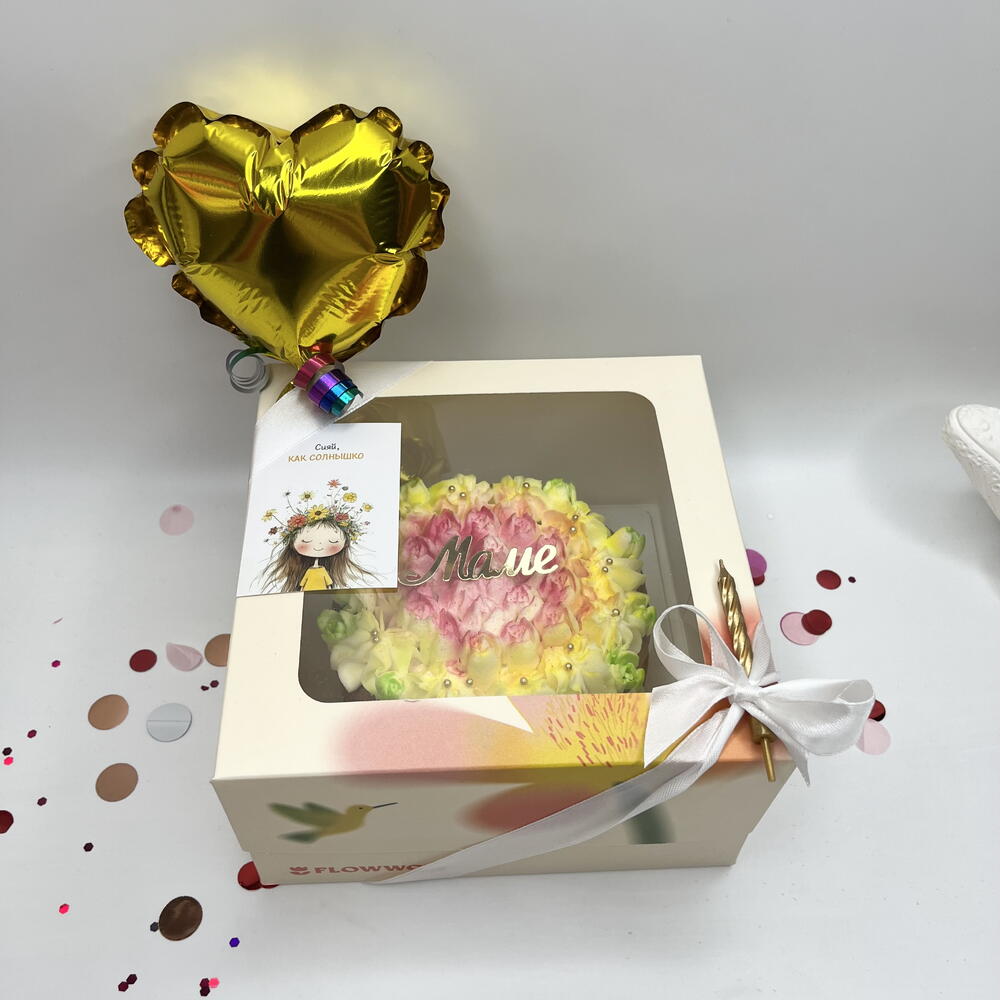 Бенто тор Маме,День Матери ,медовик с цветами