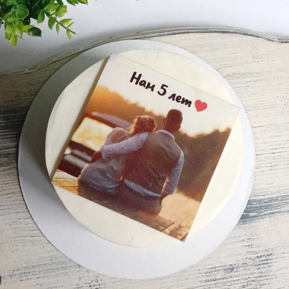 Бенто торт 1 кг с печатью на сахарной бумаге