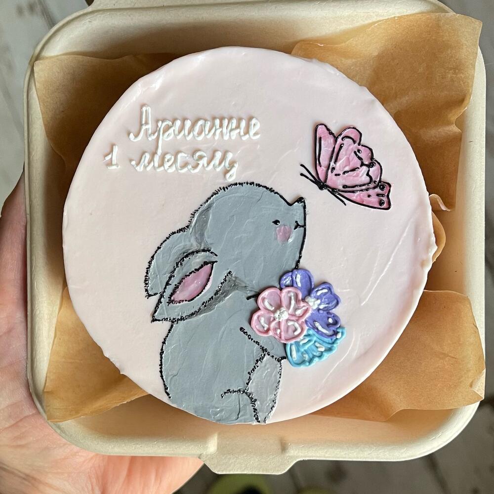 Бенто-торт «1 месяц» зайчик