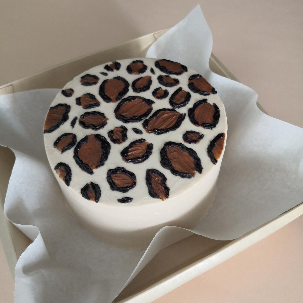 Бенто торт 11см - леопардовый принт