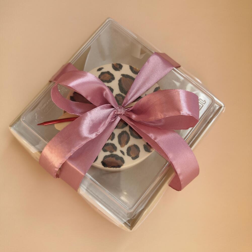 Бенто торт 11см - леопардовый принт