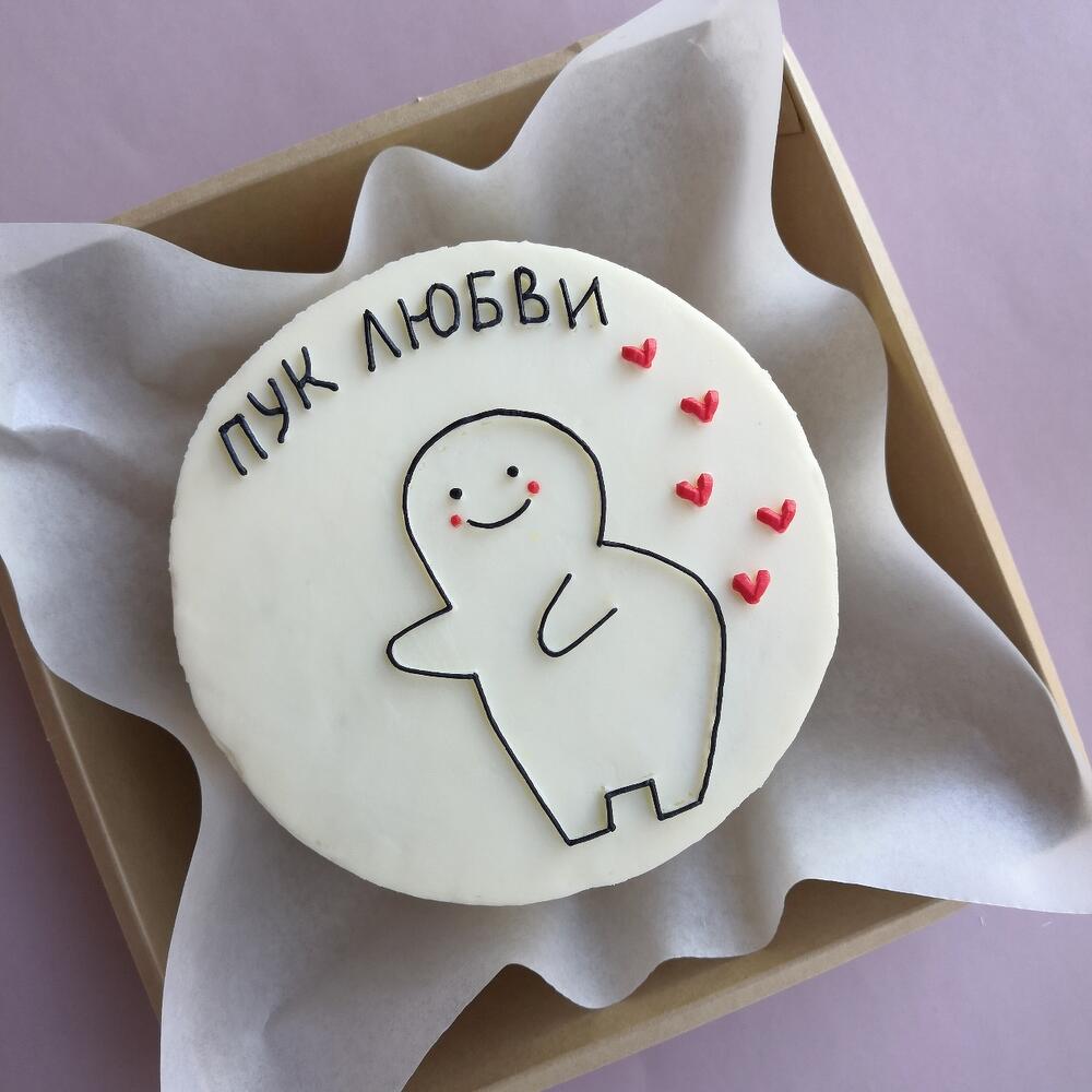 Бенто торт 11см - Пук любви