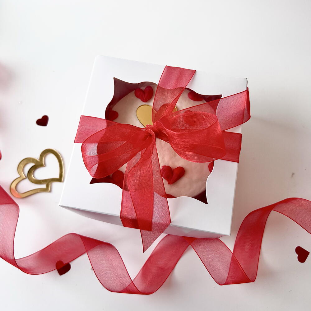 Бенто торт 14 февраля сердце трендовый