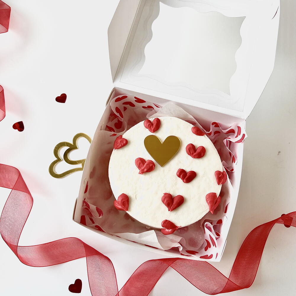 Бенто торт 14 февраля сердце трендовый