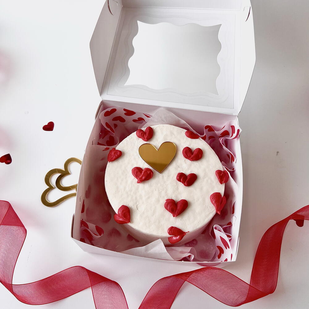 Бенто торт 14 февраля сердце трендовый