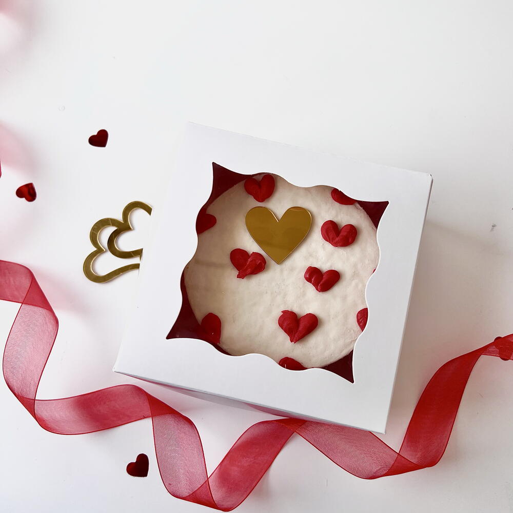 Бенто торт 14 февраля сердце трендовый