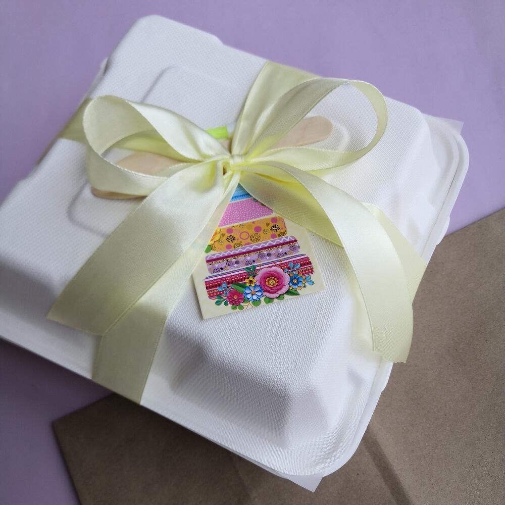 Бенто торт 14см - гендер пати ( пол ребенка), надпись любая- укажите в чате