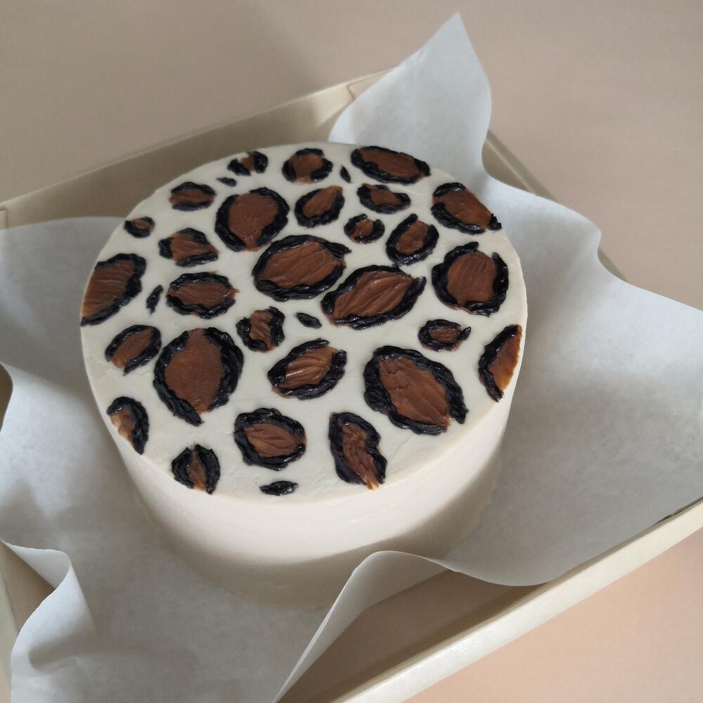 Бенто торт 14см - леопардовый принт