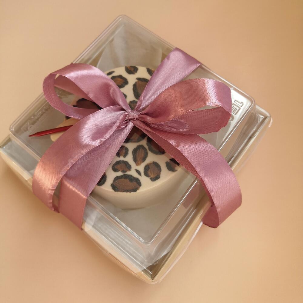 Бенто торт 14см - леопардовый принт