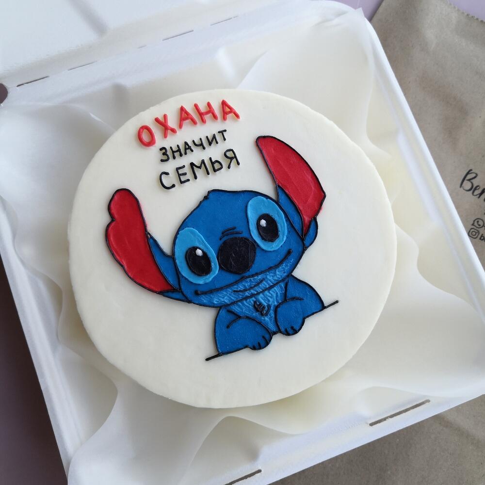 Бенто торт 14см - Мультгерой ( надпись любая)