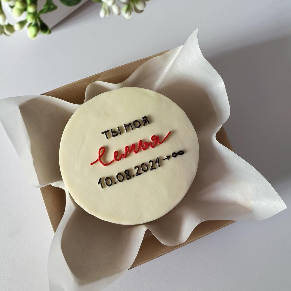 Бенто торт 14см - на годовщину ( дату укажите в чате мли комментариях)