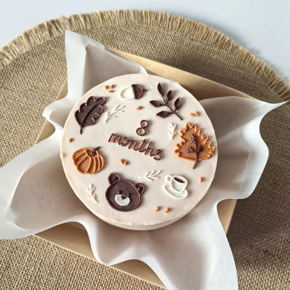 Бенто торт 14см - осень ( надпись любая, укажите в чате или комментариях)