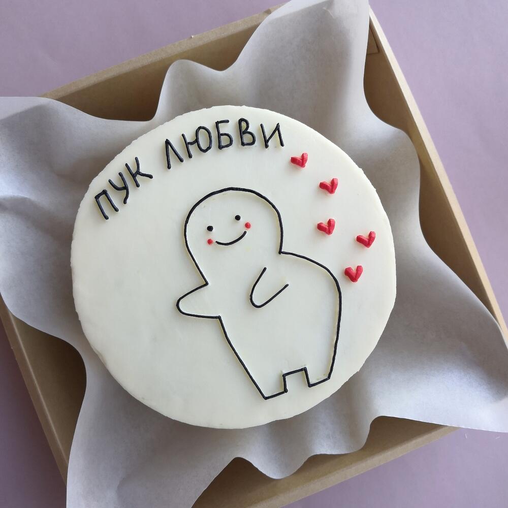 Бенто торт 14см- Пук любви