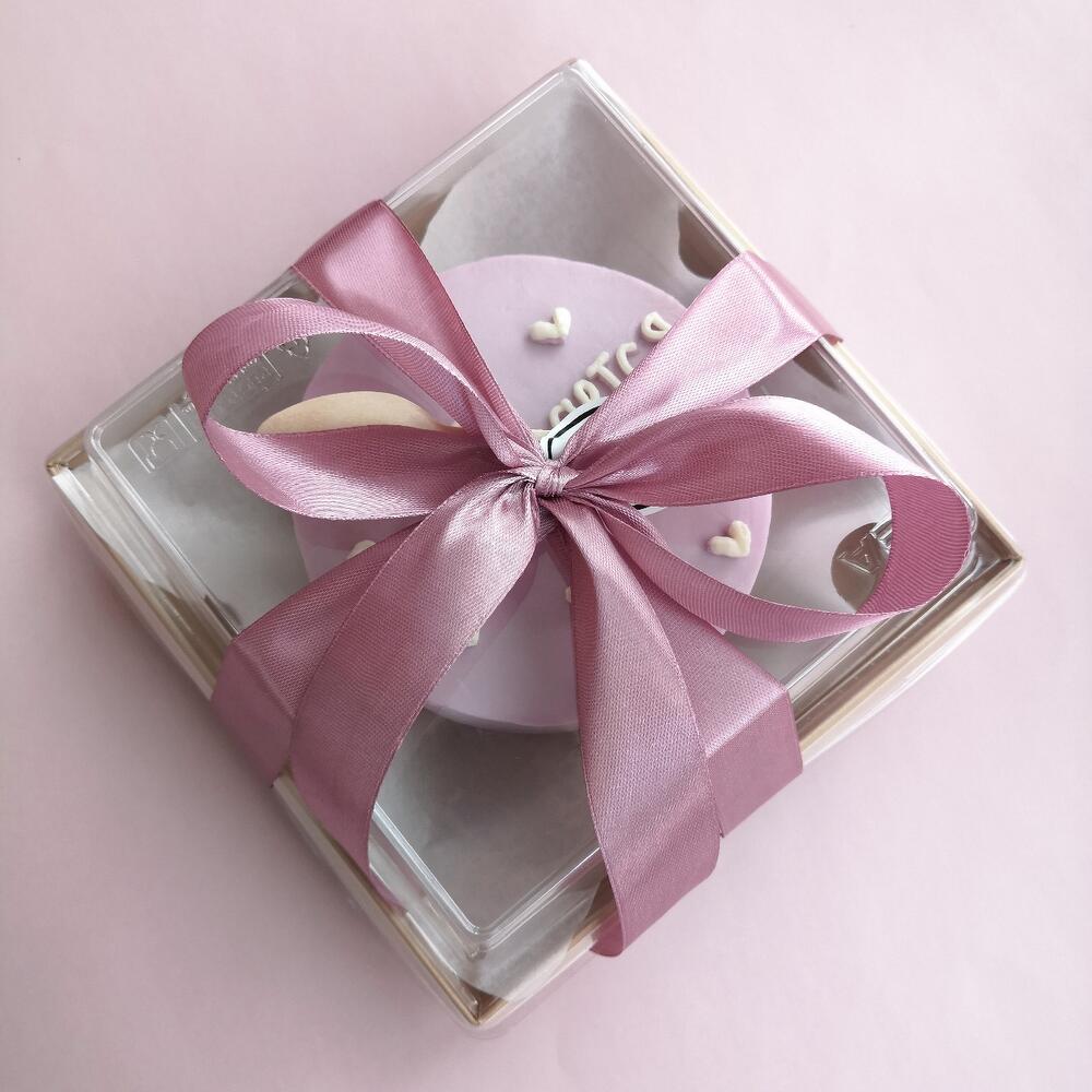 Бенто торт 14см - с днем рождения, булочка