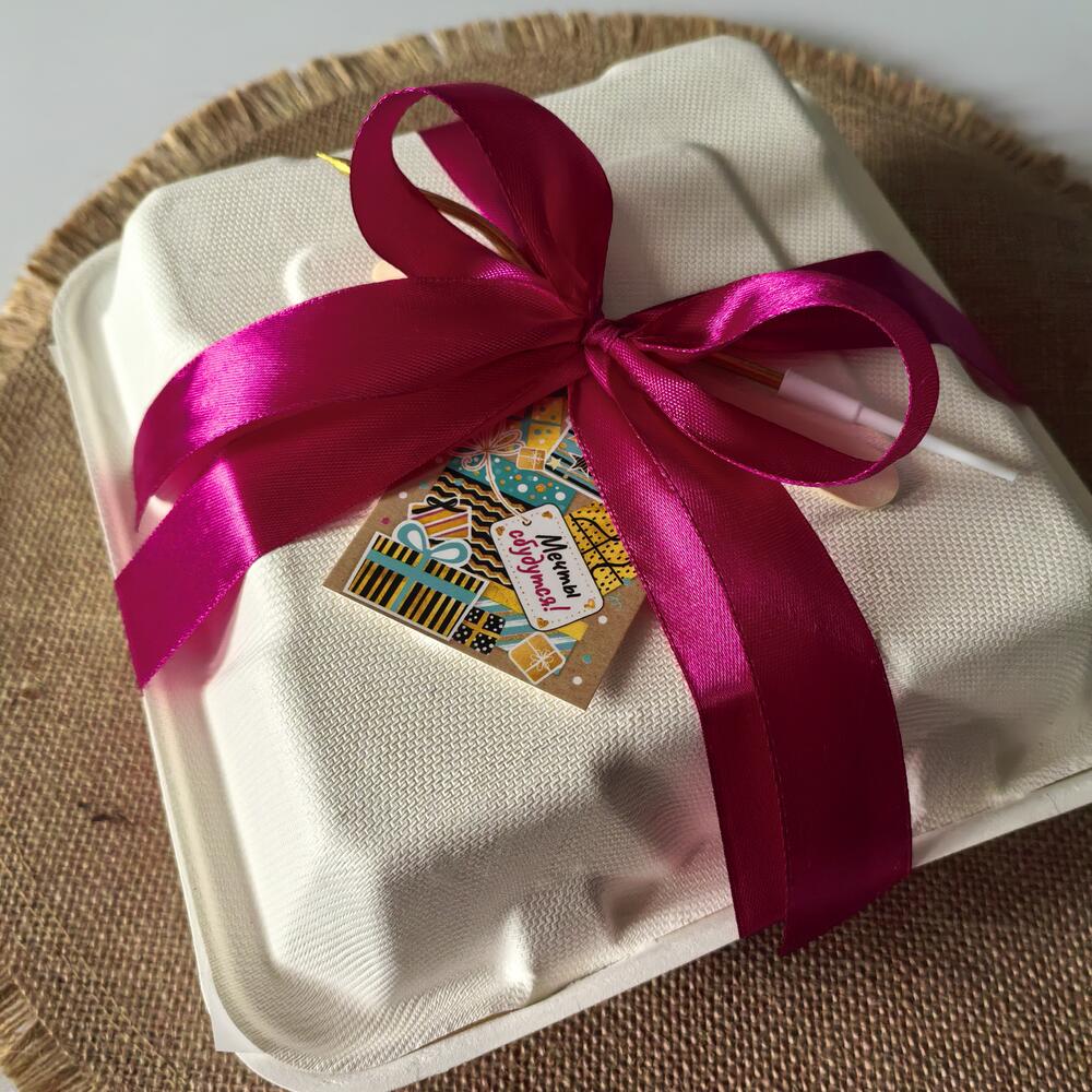 Бенто торт 14см - с днем рождения ( котик)