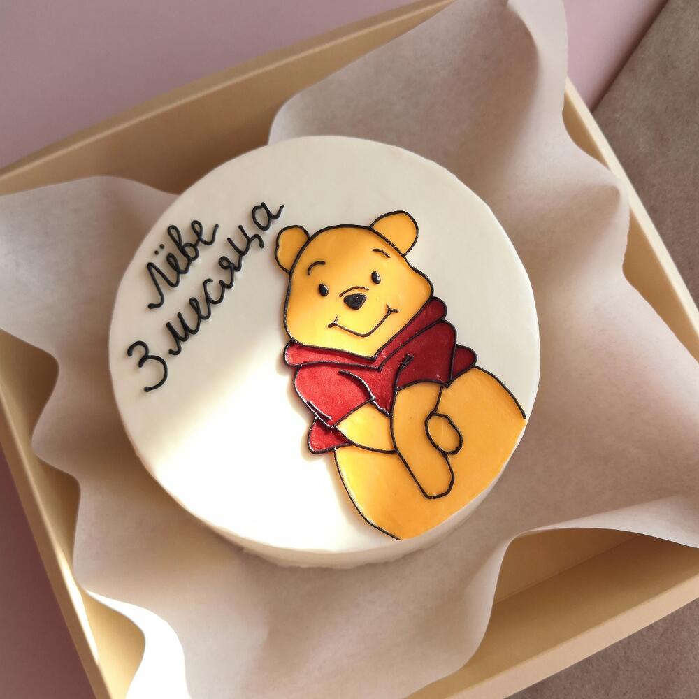 Бенто торт 14см - Винни Пух ( надпись любая- укажите в комментариях или чате)