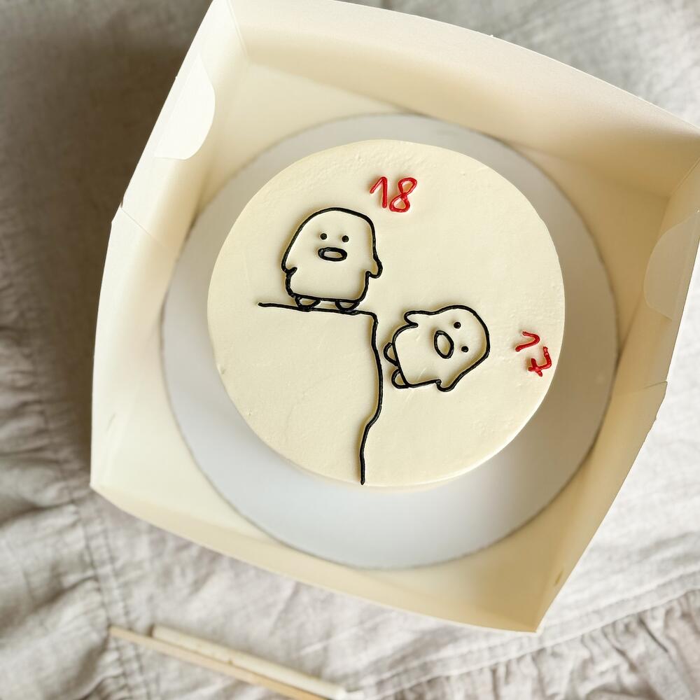 Бенто-торт 1кг на день рождения (можно изменить цифры )