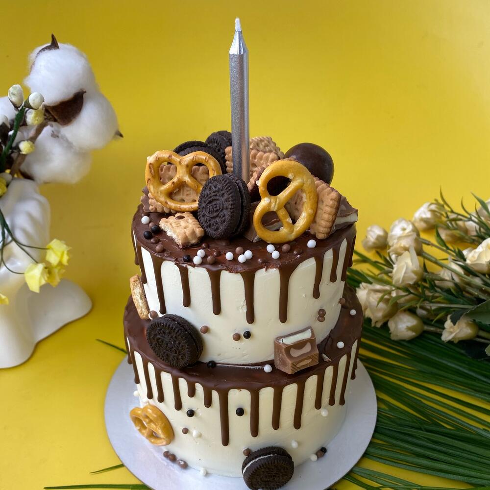 Бенто-торт 2-х ярусный « На день рождения»