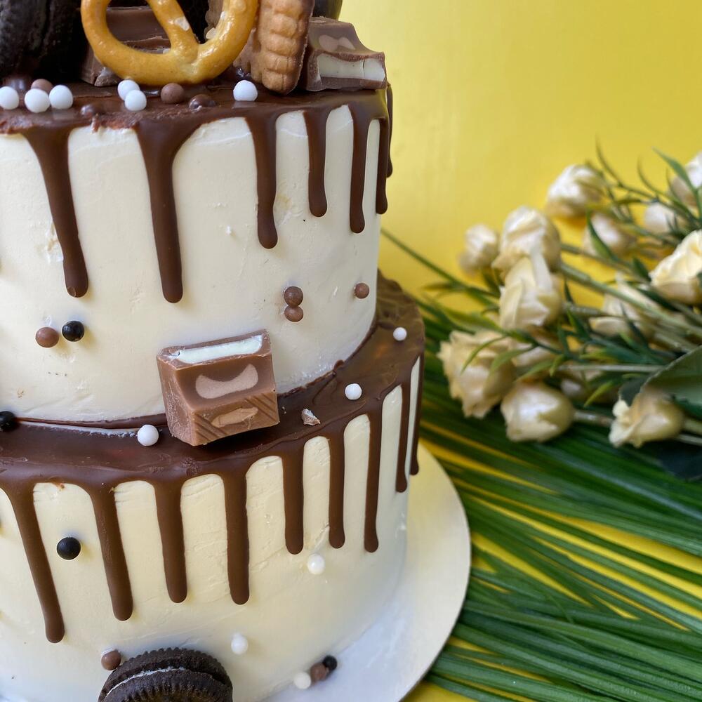 Бенто-торт 2-х ярусный « На день рождения»