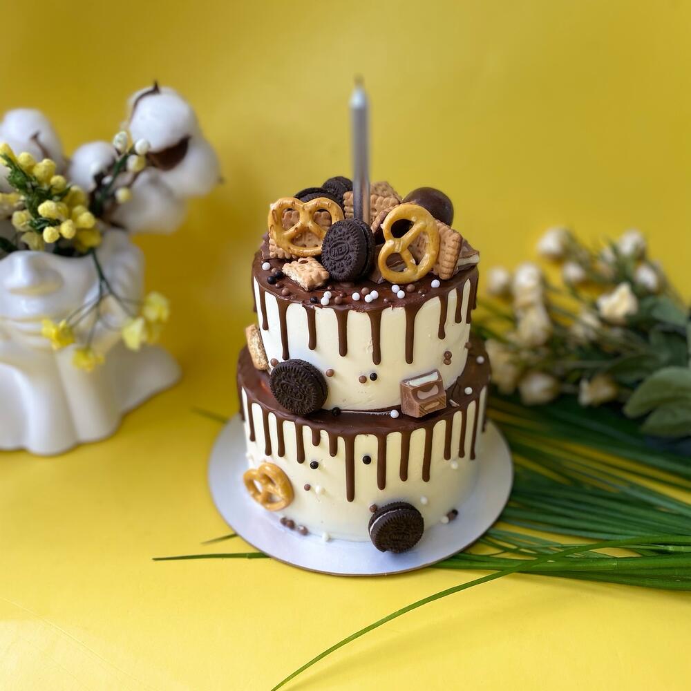 Бенто-торт 2-х ярусный « На день рождения»