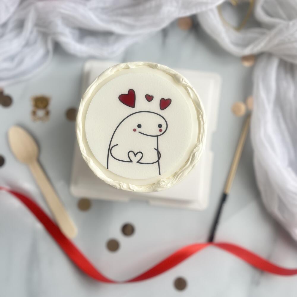 Бенто торт 3 сердечка