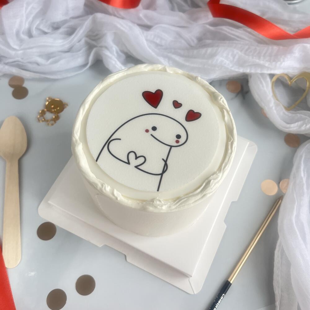 Бенто торт 3 сердечка