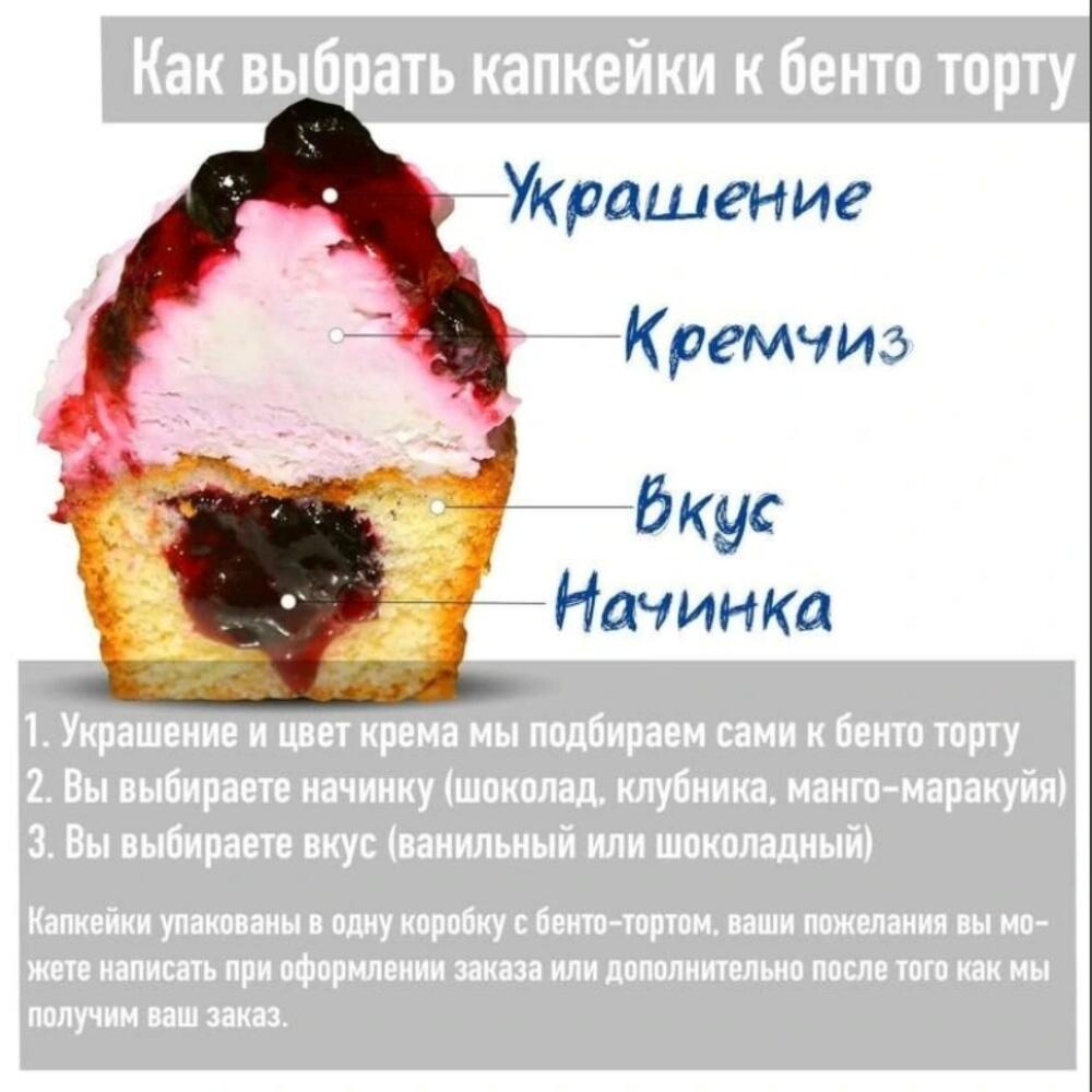 Бенто торт + 5 капкейков. на день рождения Только для взрослых