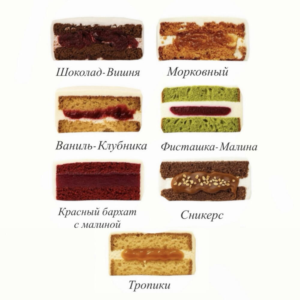 Бенто торт 6 шт в стаканах яркий