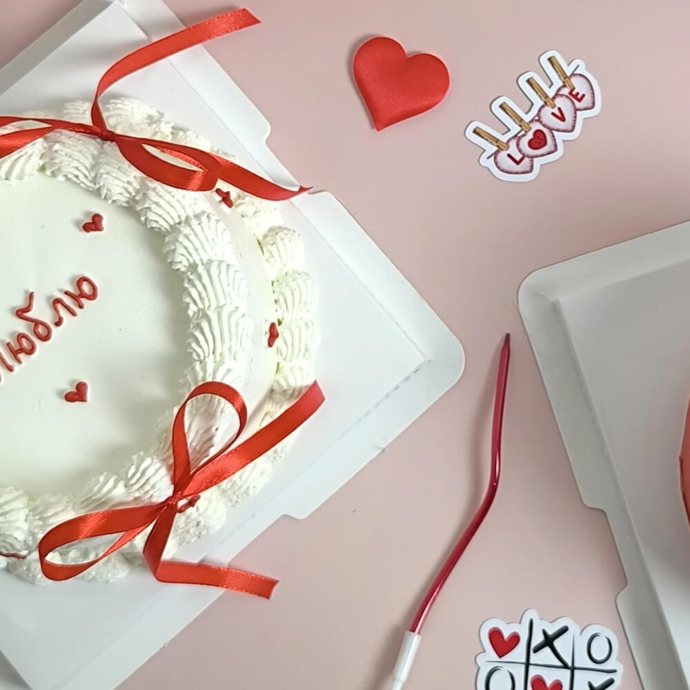 Бенто торт 650 гр Люблю / бенто на 14 февраля / подарок для любимой