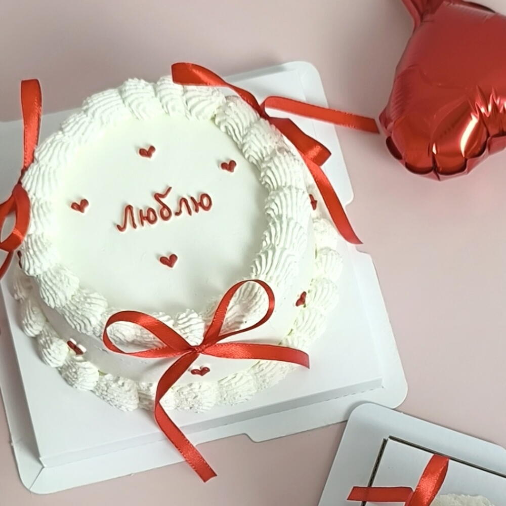 Бенто торт 650 гр Люблю / бенто на 14 февраля / подарок для любимой