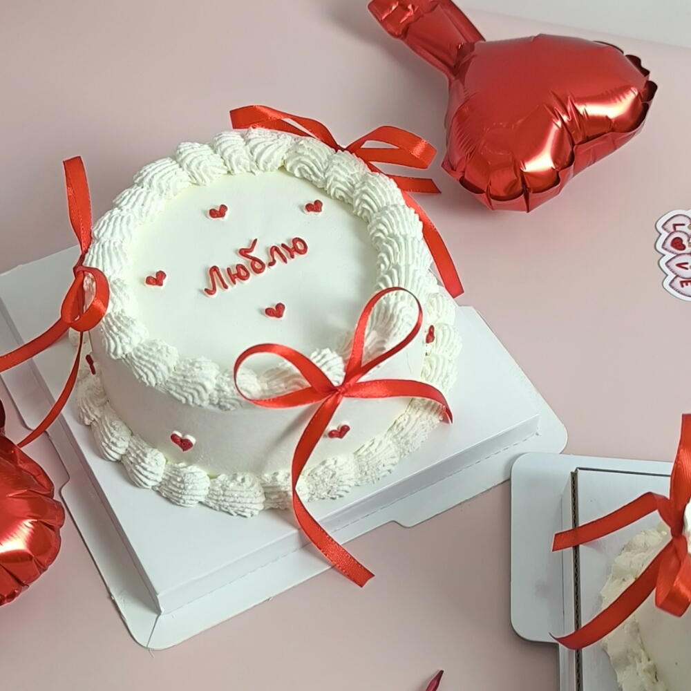 Бенто торт 650 гр Люблю / бенто на 14 февраля / подарок для любимой