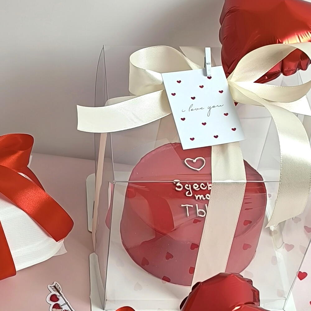 Бенто торт 650 гр Люблю / бенто на 14 февраля / подарок для любимой
