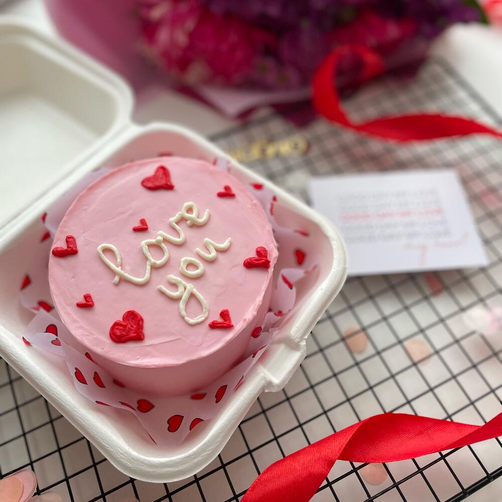 Бенто торт 800 гр love you на 14 февраля