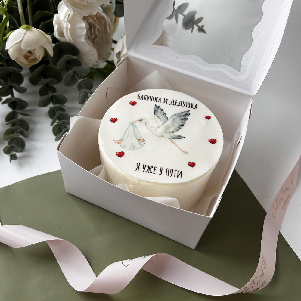 Бенто торт Аист гендер пати